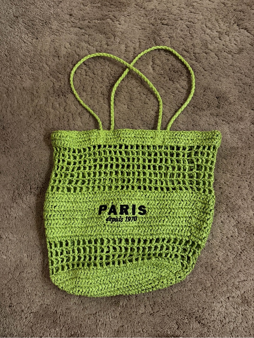 Green Paris tote bag